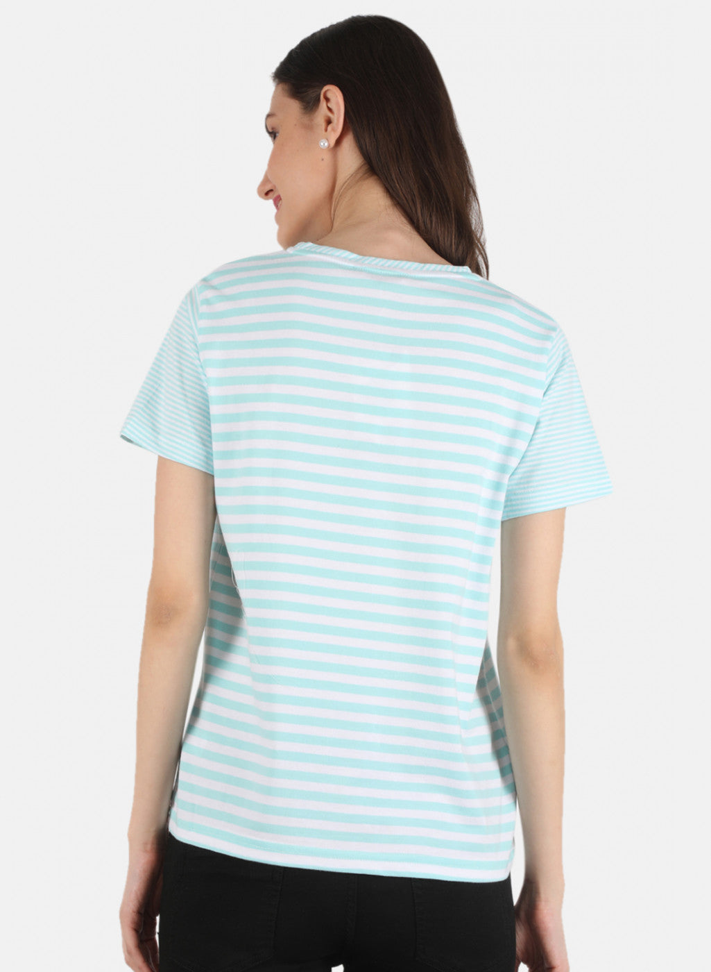 Women Blue Stripe Top