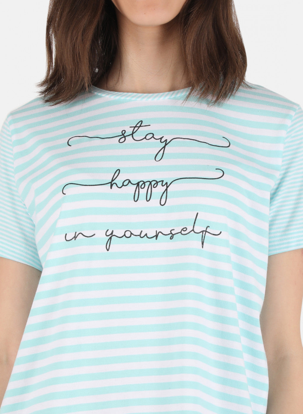 Women Blue Stripe Top