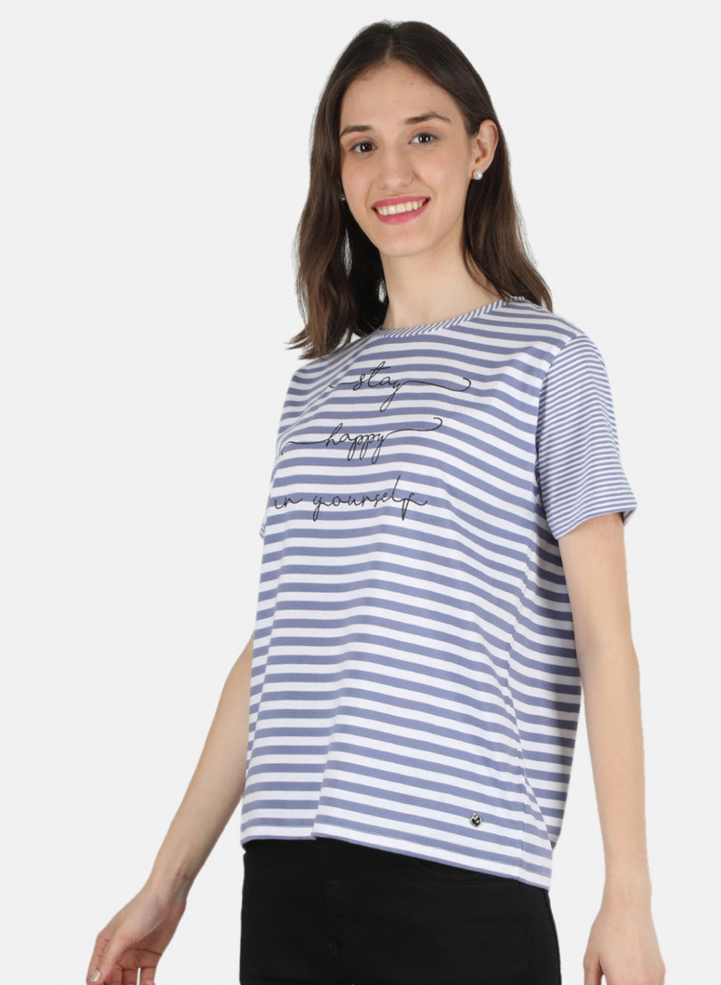 Women Blue Stripe Top