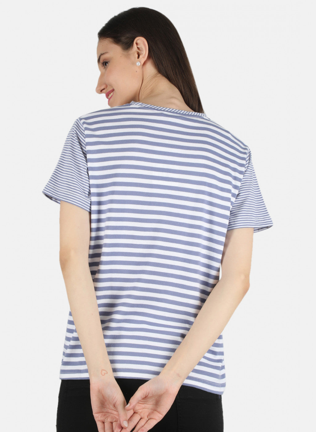 Women Blue Stripe Top
