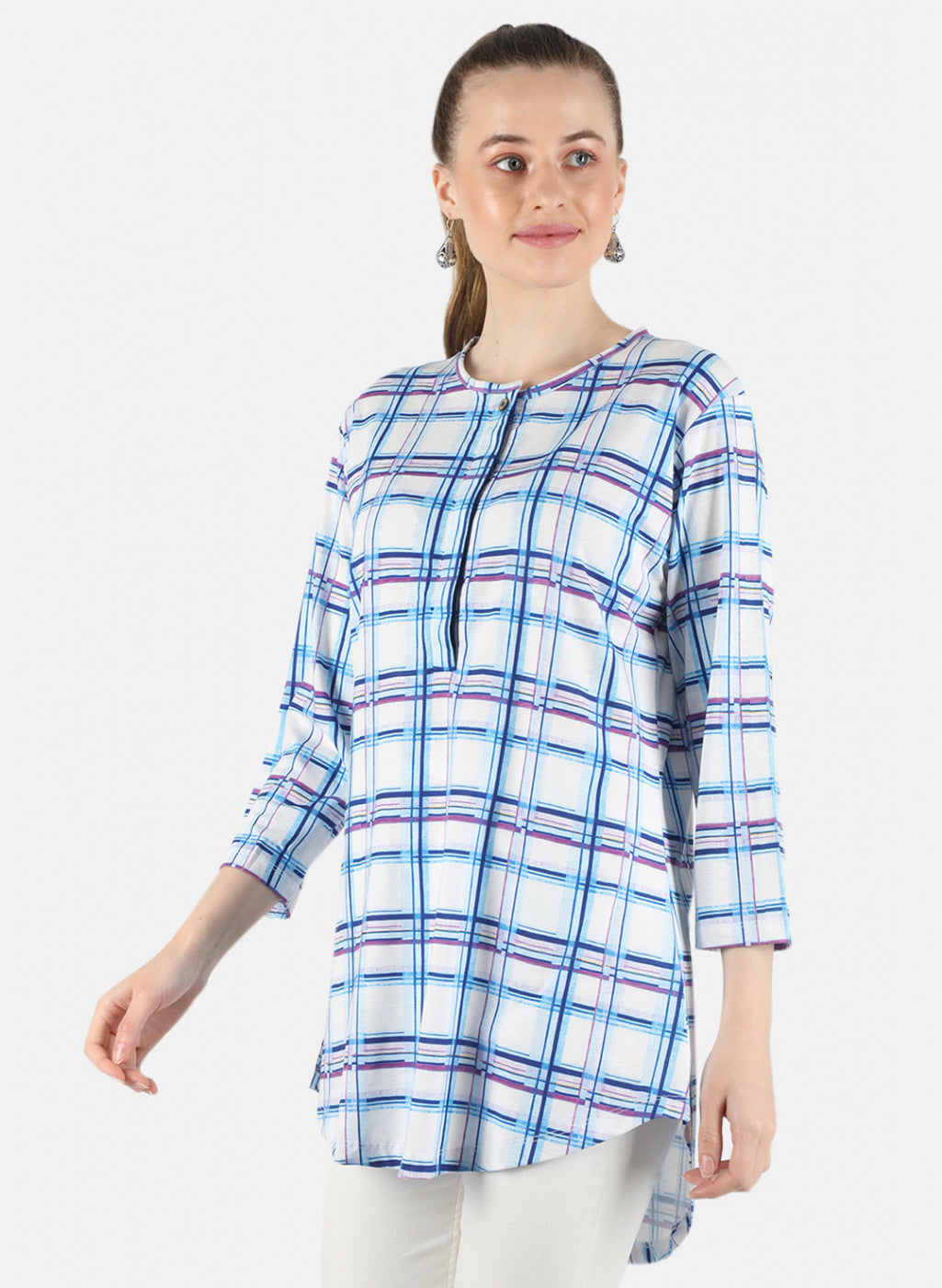 Women Blue Printed Top