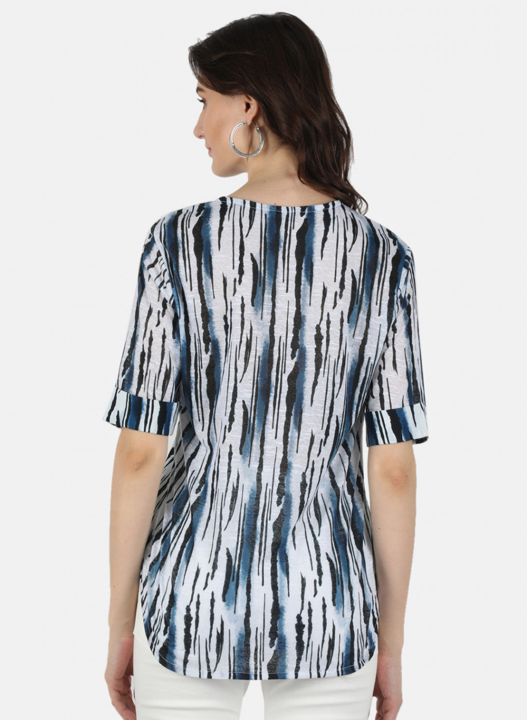 Women Blue Printed Top