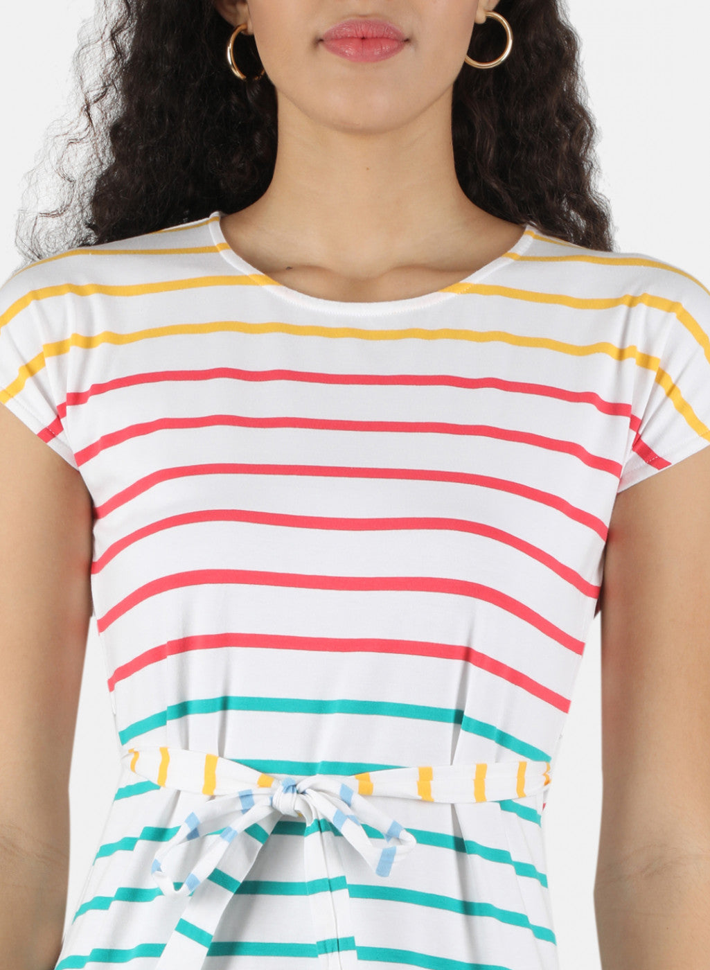Women Multicolor Stripe Tunic