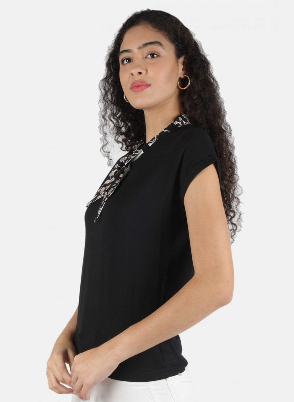 Women Black Plain Top