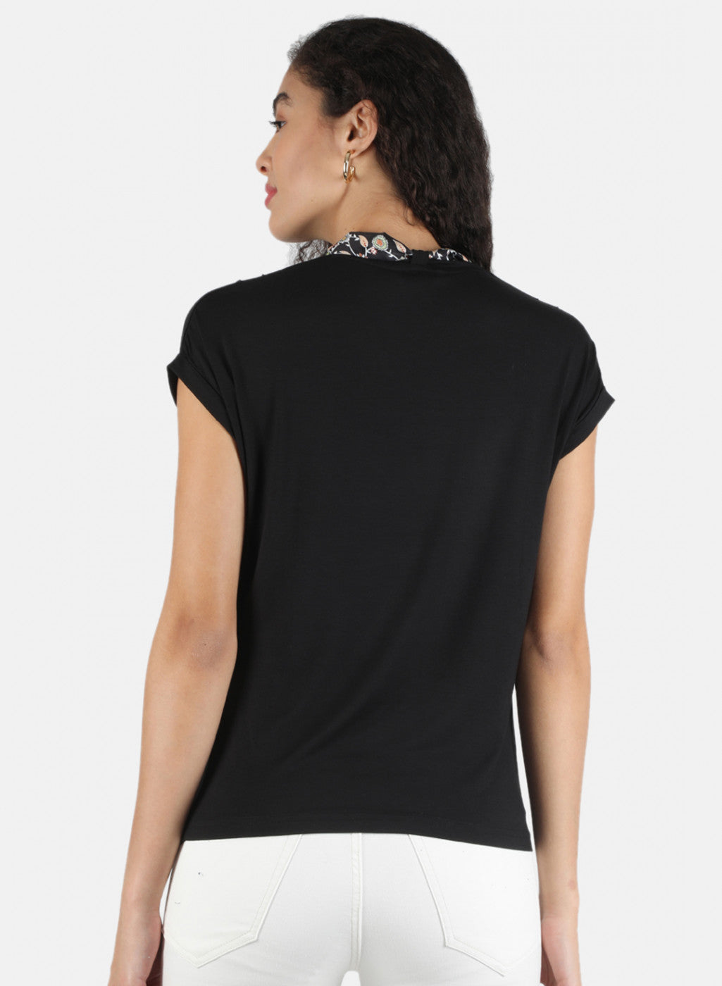 Women Black Plain Top
