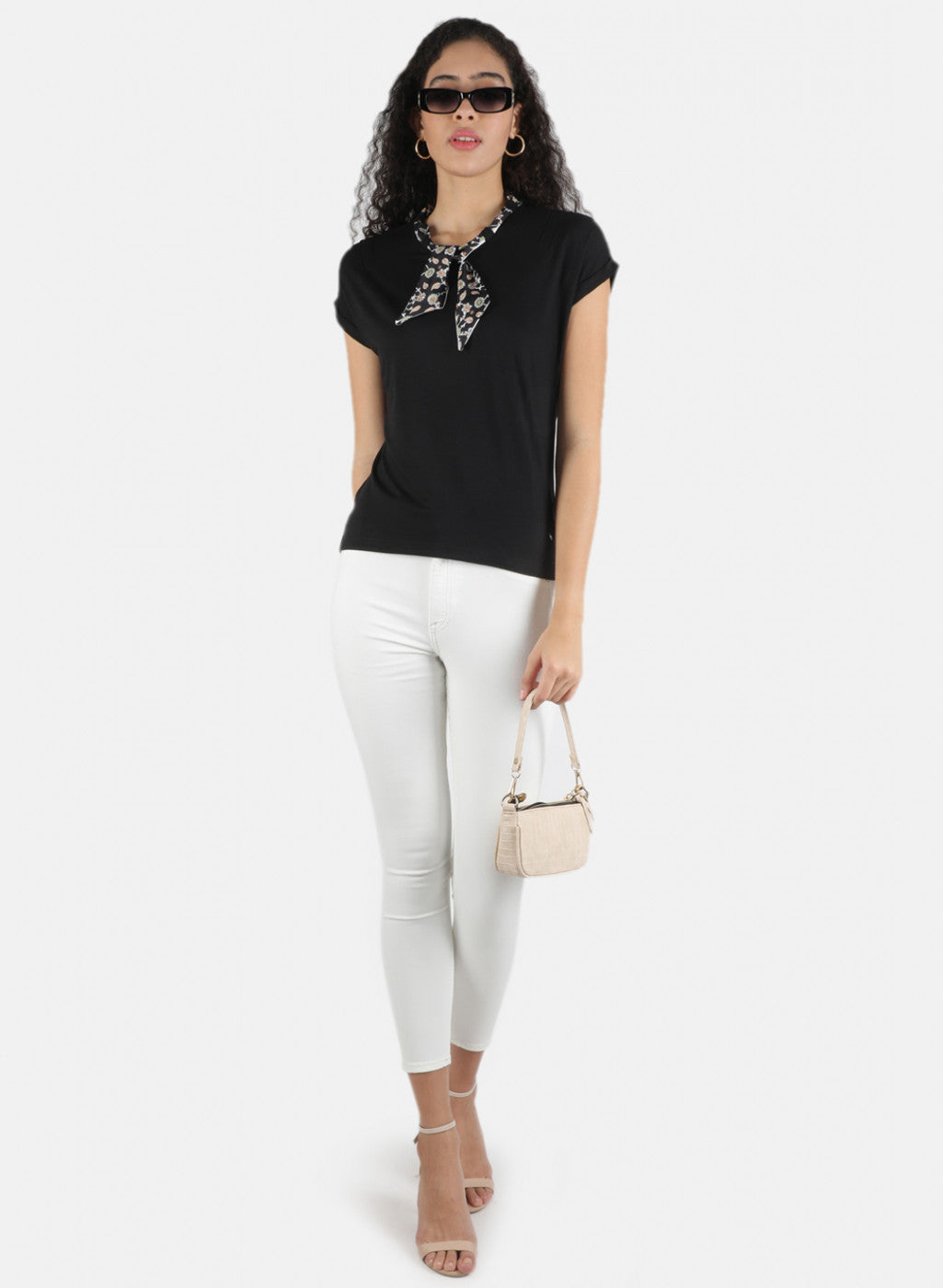 Women Black Plain Top