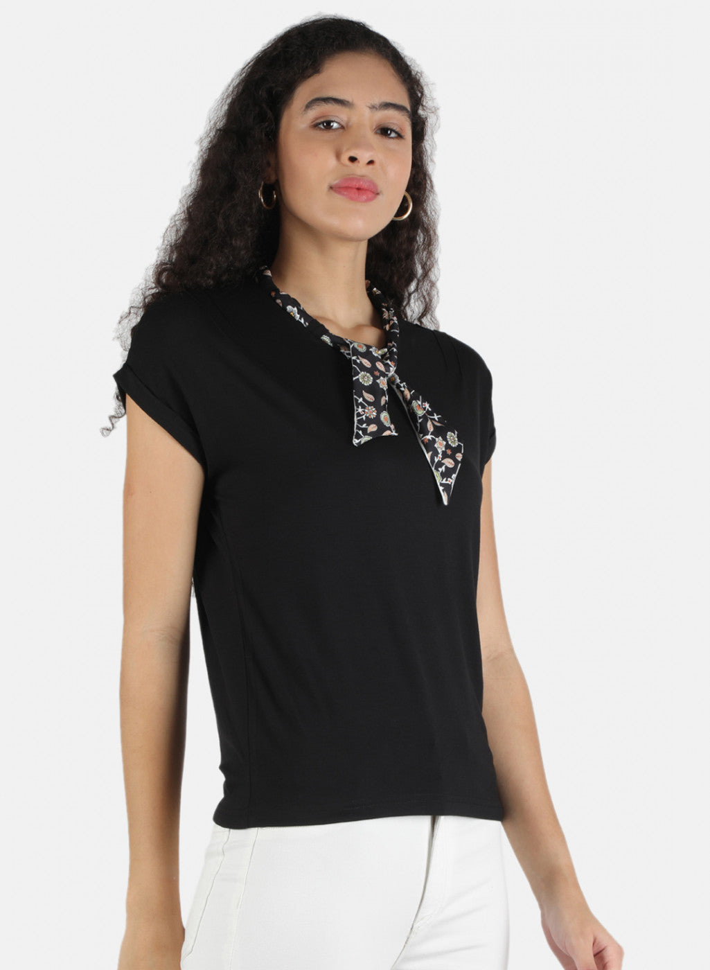 Women Black Plain Top