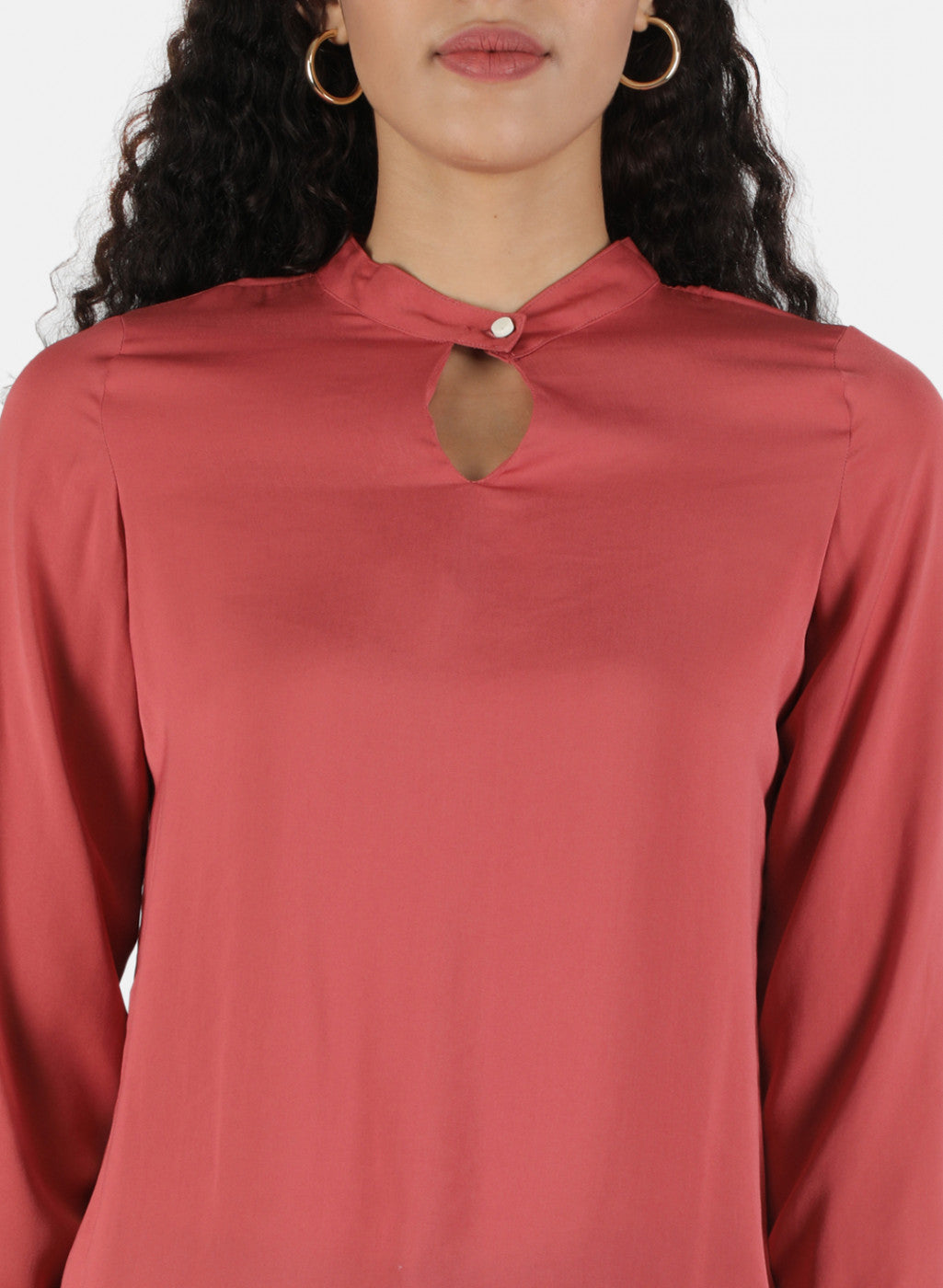 Women Pink Plain Top