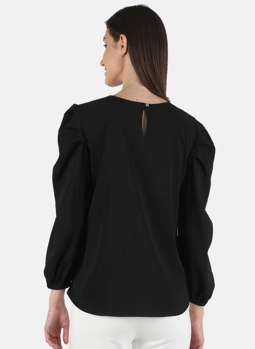 Women Black Plain Top