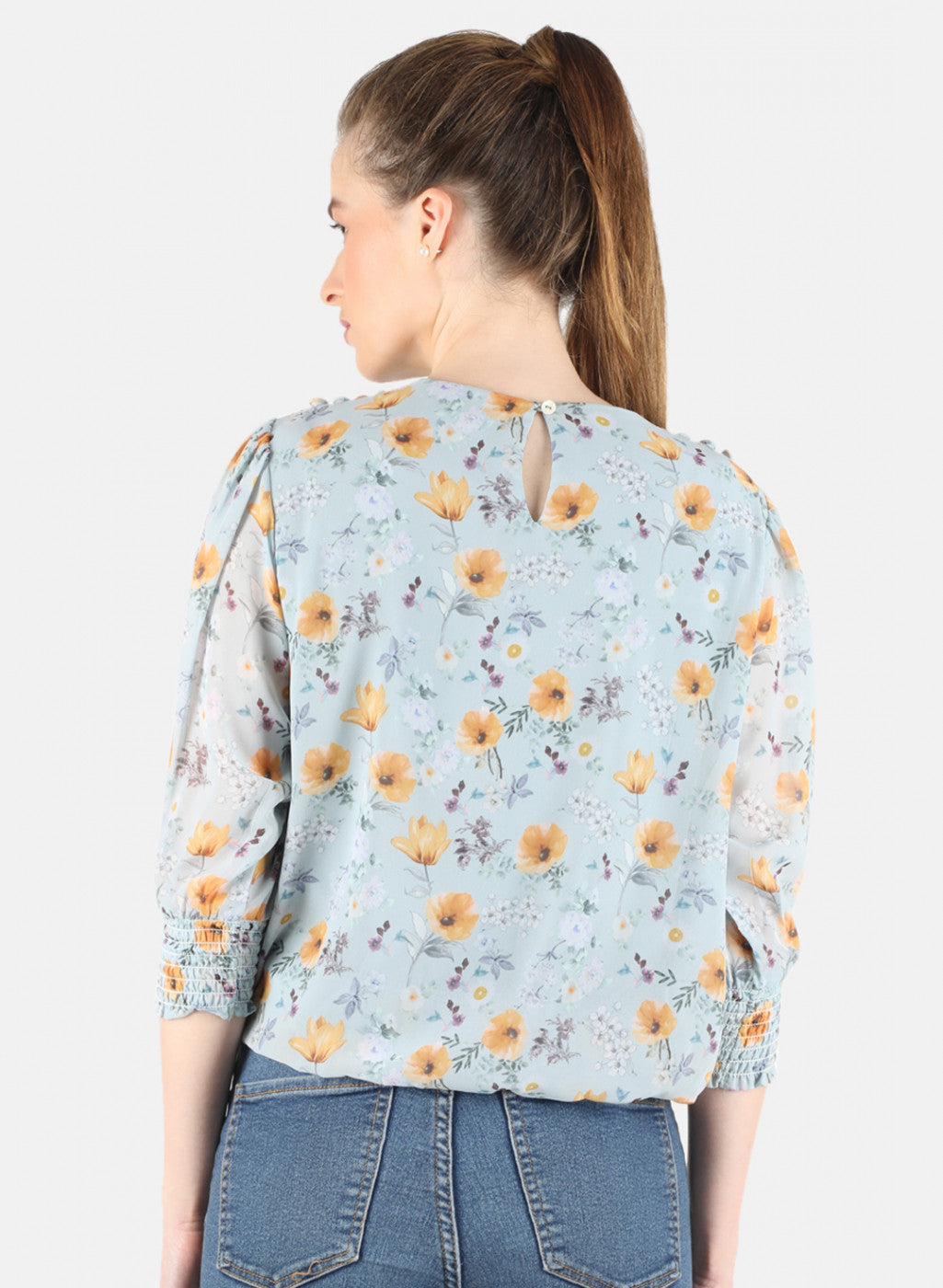 Women Grey Printed Top