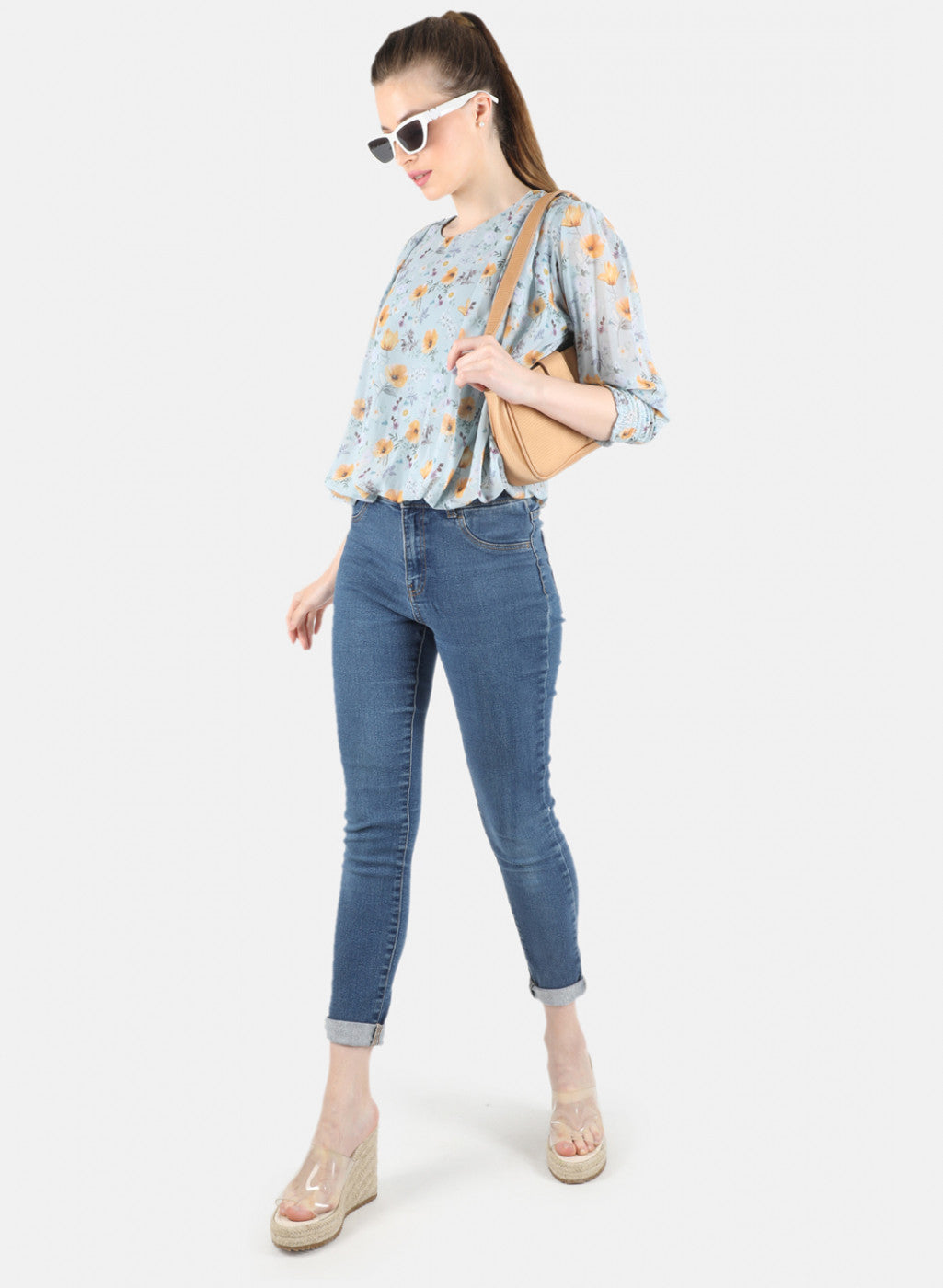 Women Grey Printed Top