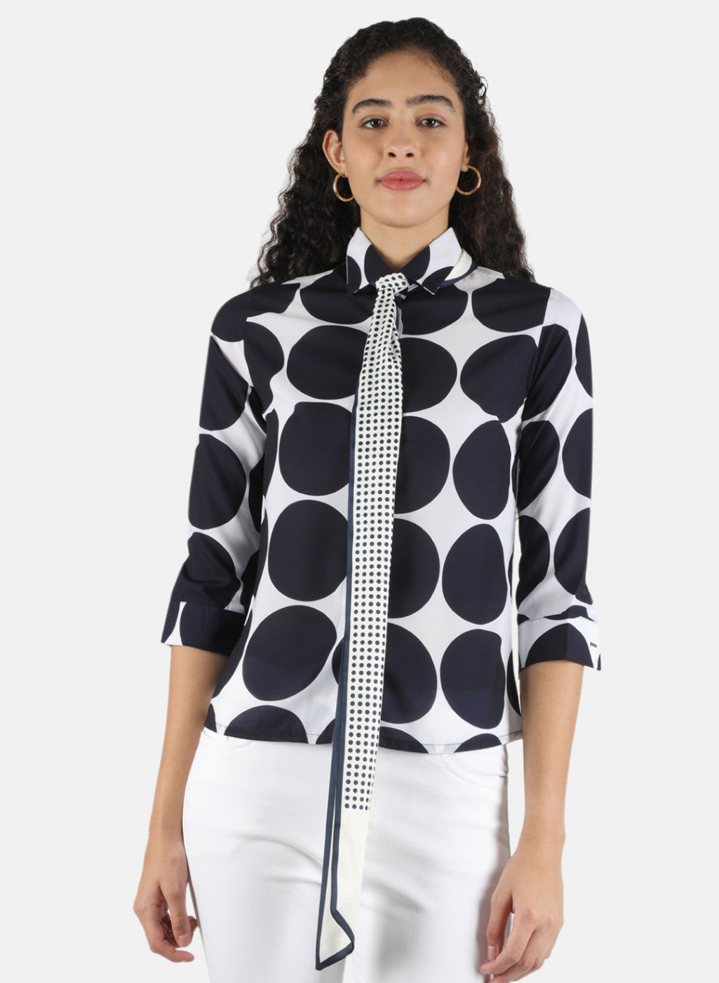 Women Navy Blue Printed Top