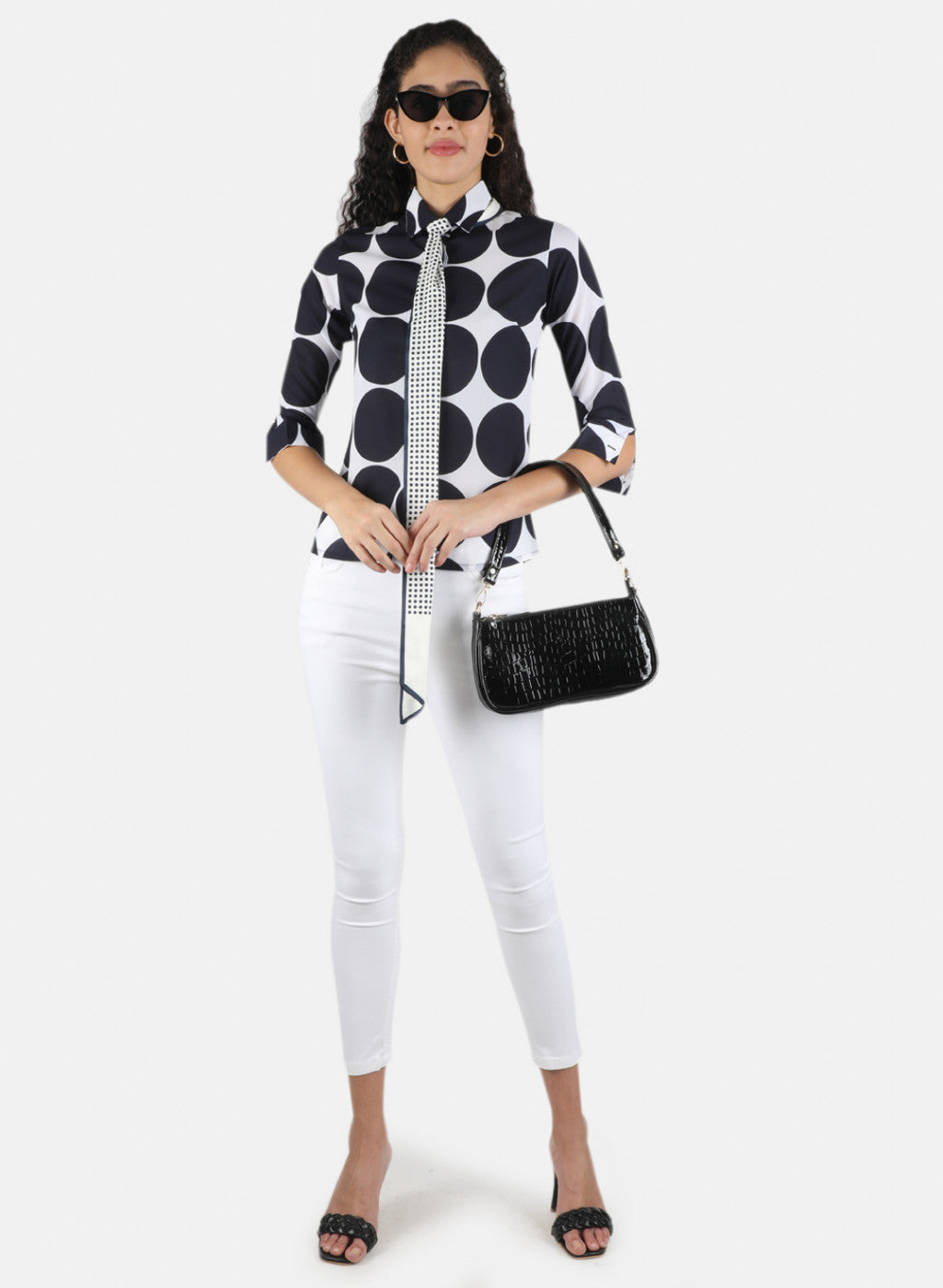 Women Navy Blue Printed Top