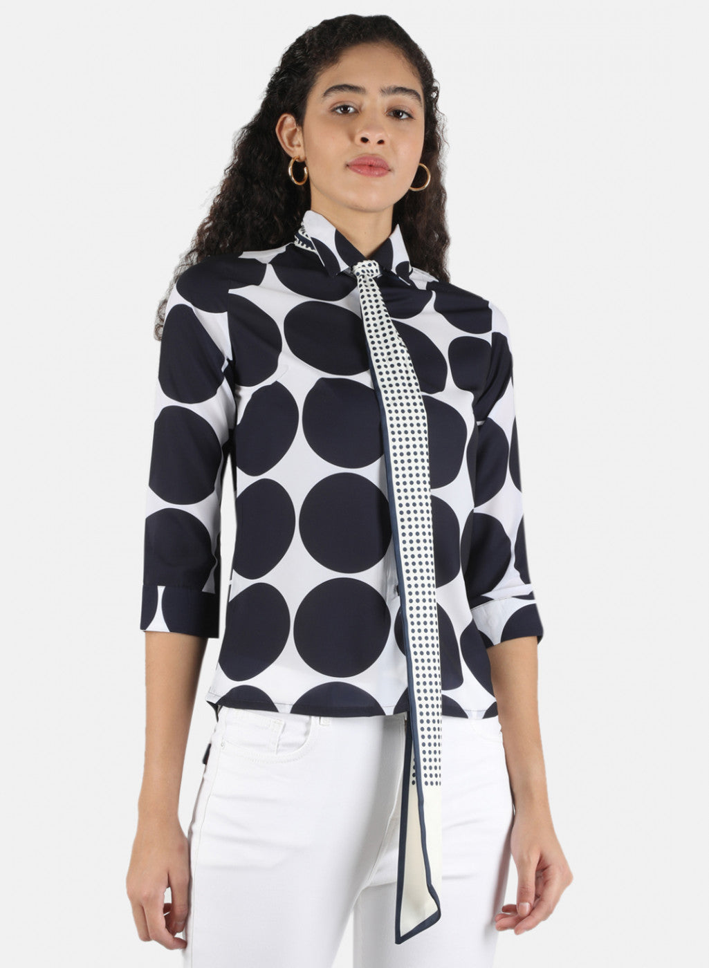 Women Navy Blue Printed Top