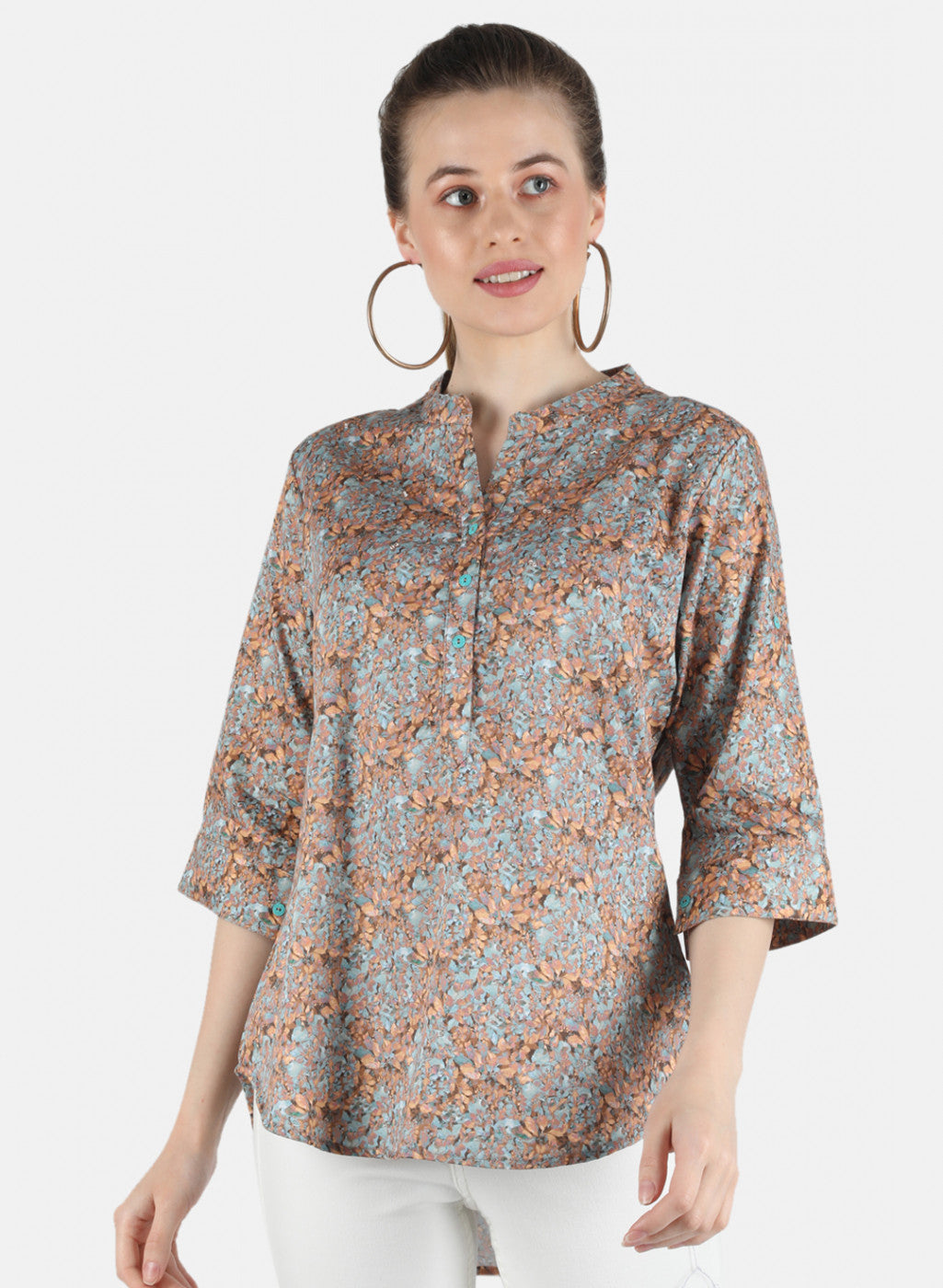 Women Brown Printed Top