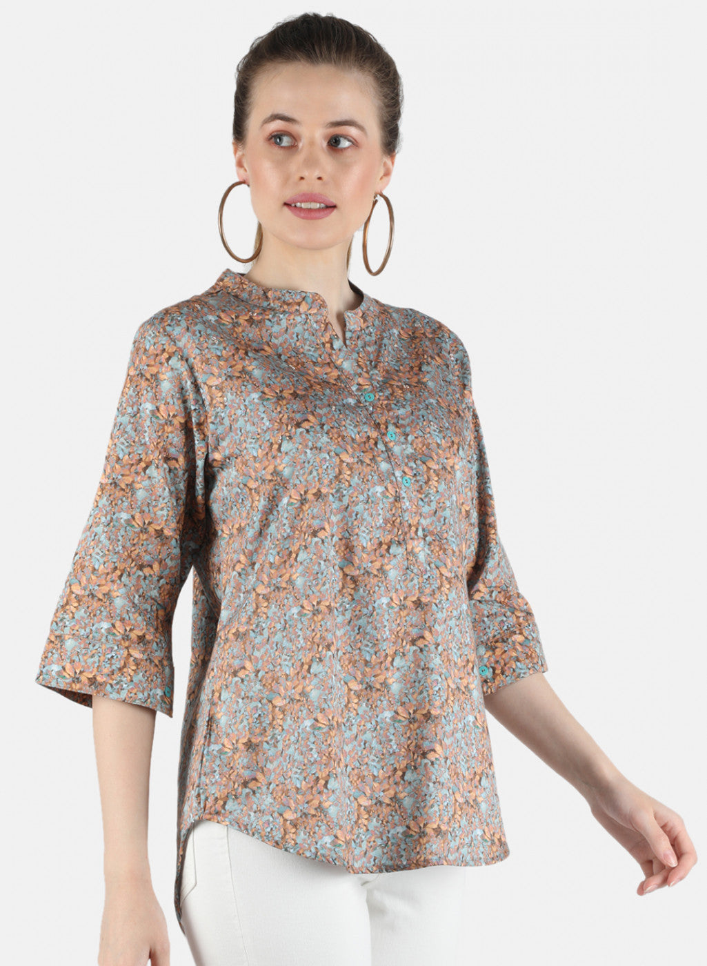 Women Brown Printed Top