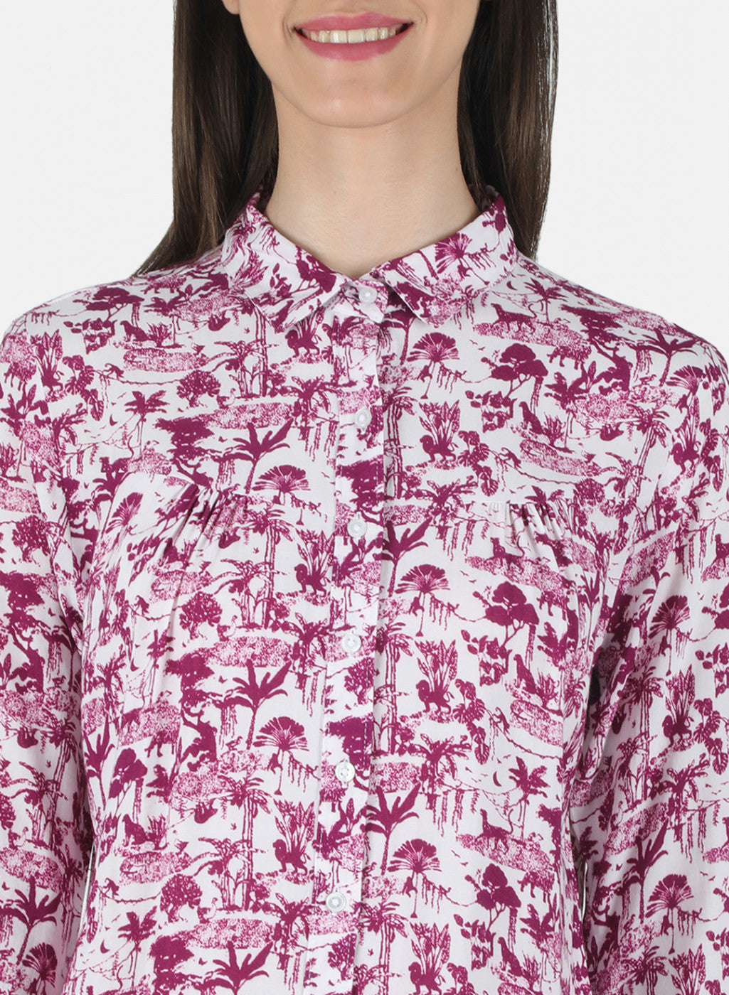 Women Purple Printed Top