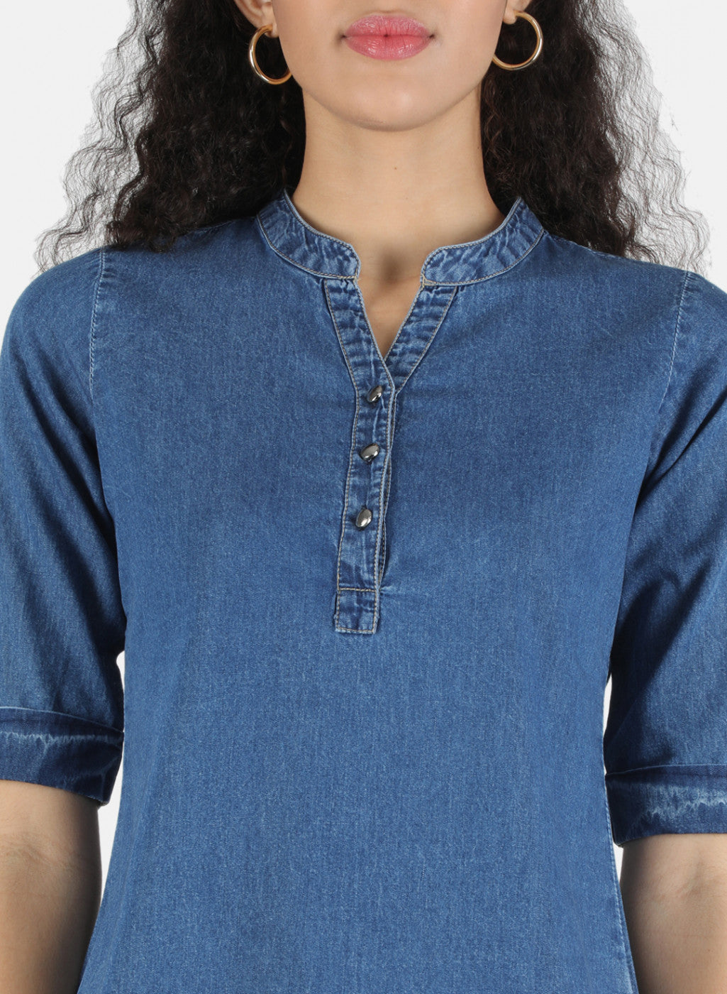 Women Navy Blue Plain Top