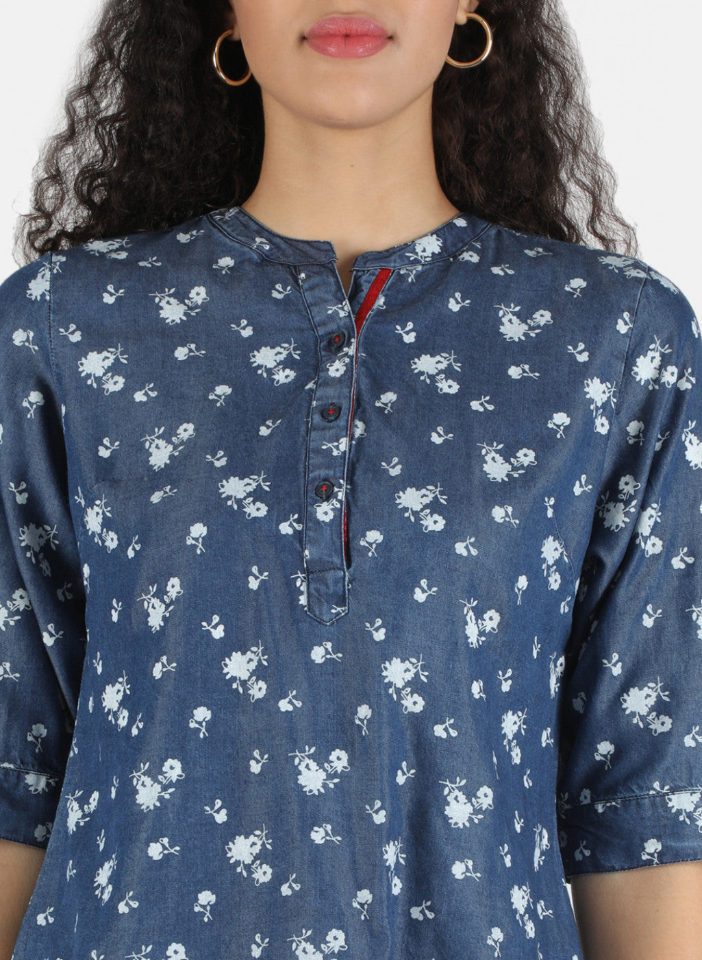 Women Blue Printed Top