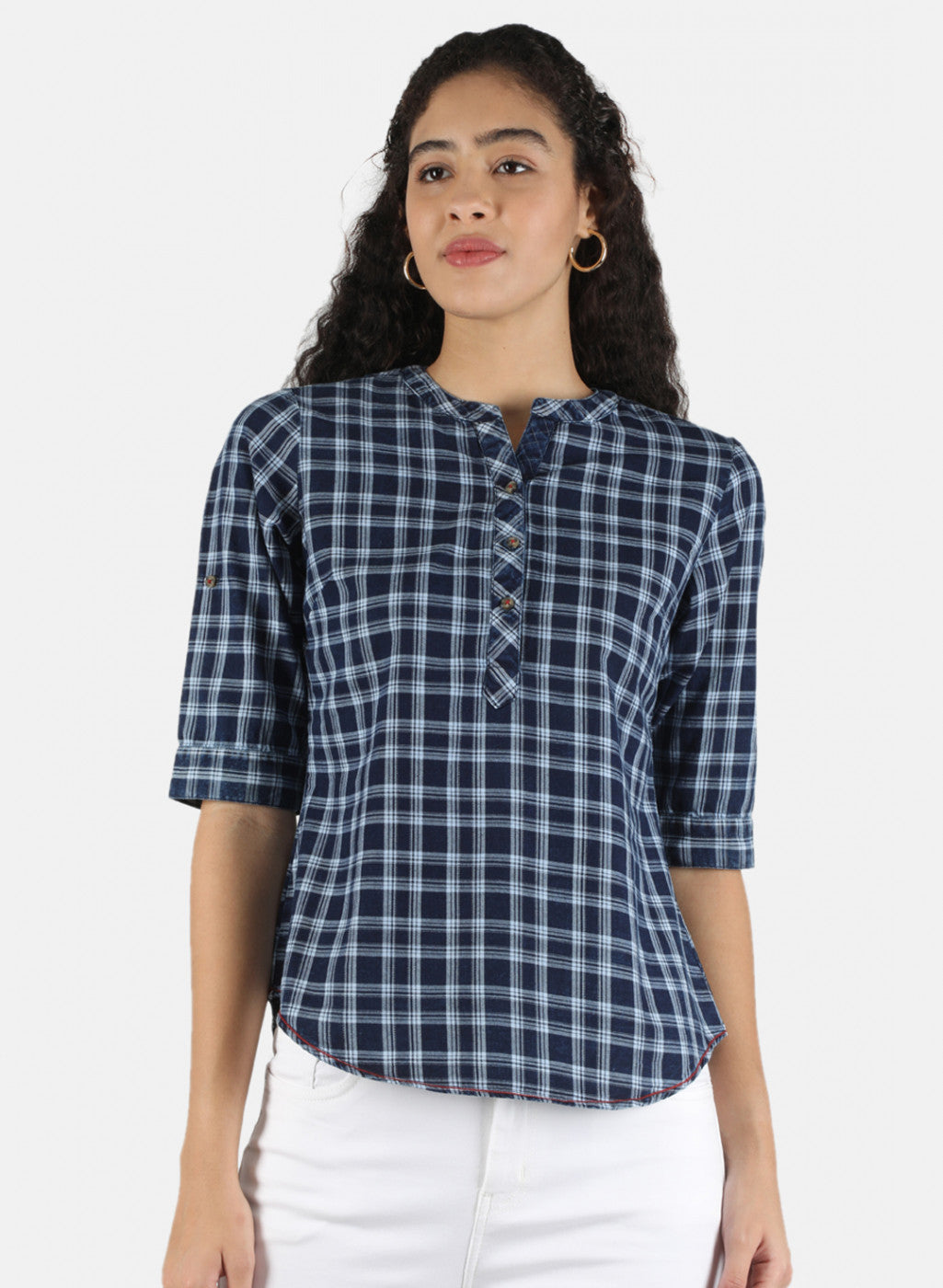 Women Blue Printed Top