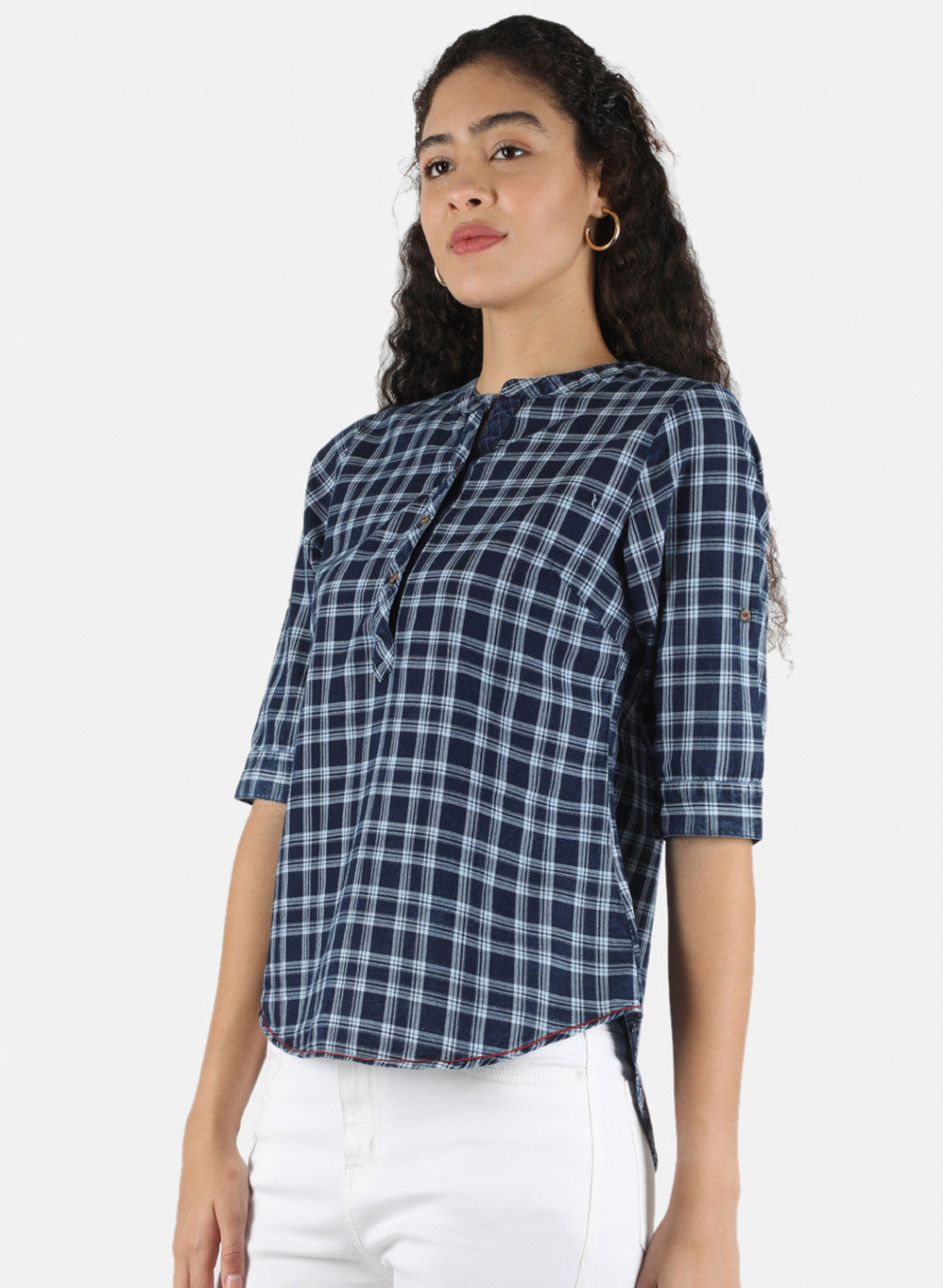 Women Blue Printed Top