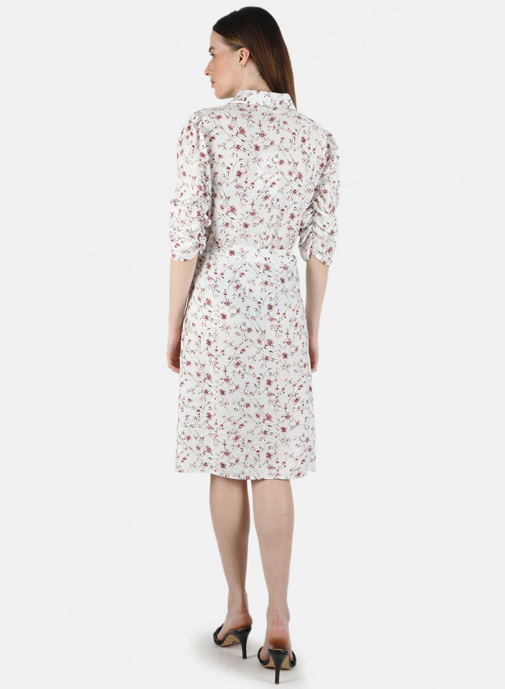 Women White Printed Dress