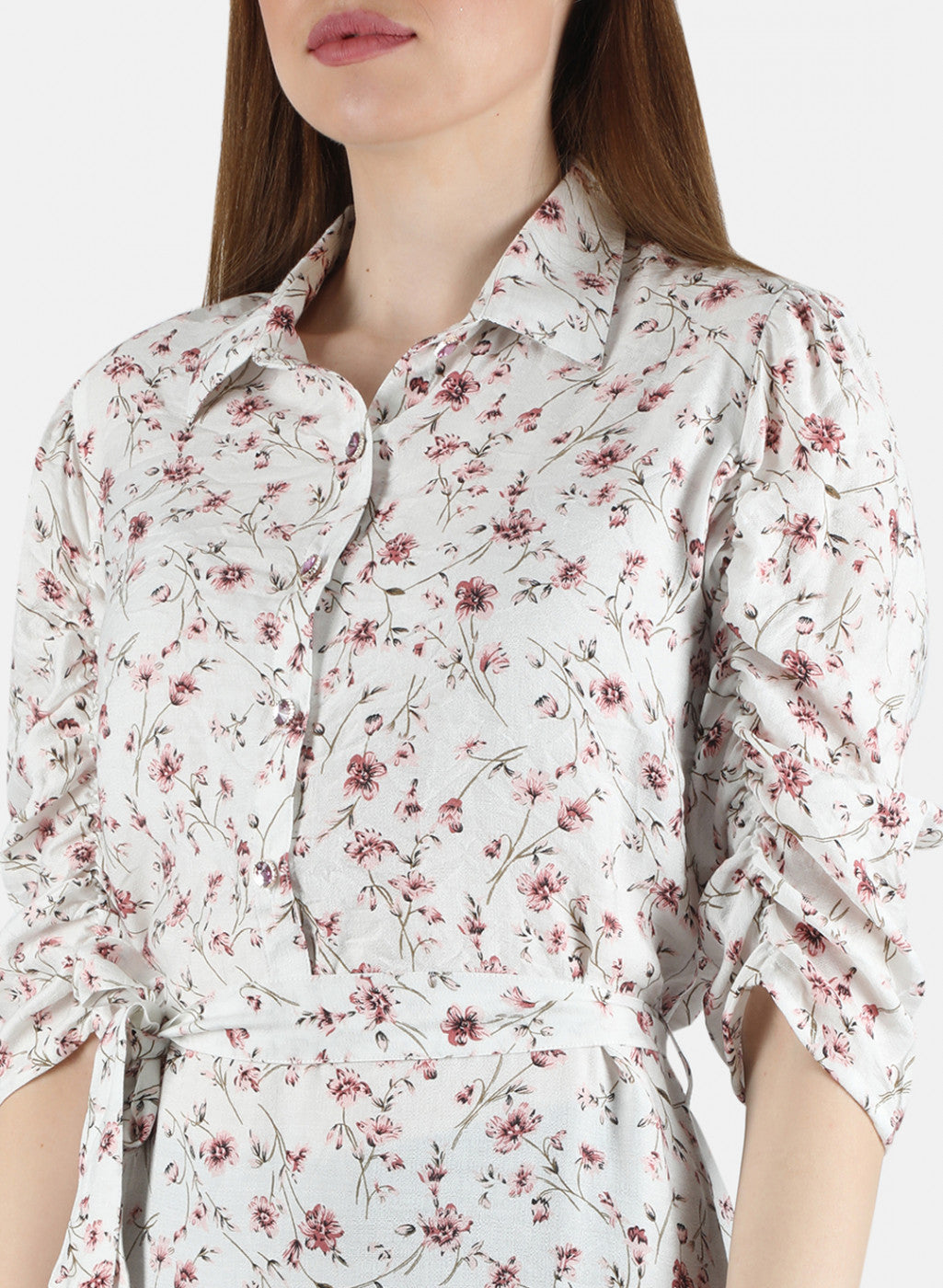 Women White Printed Dress