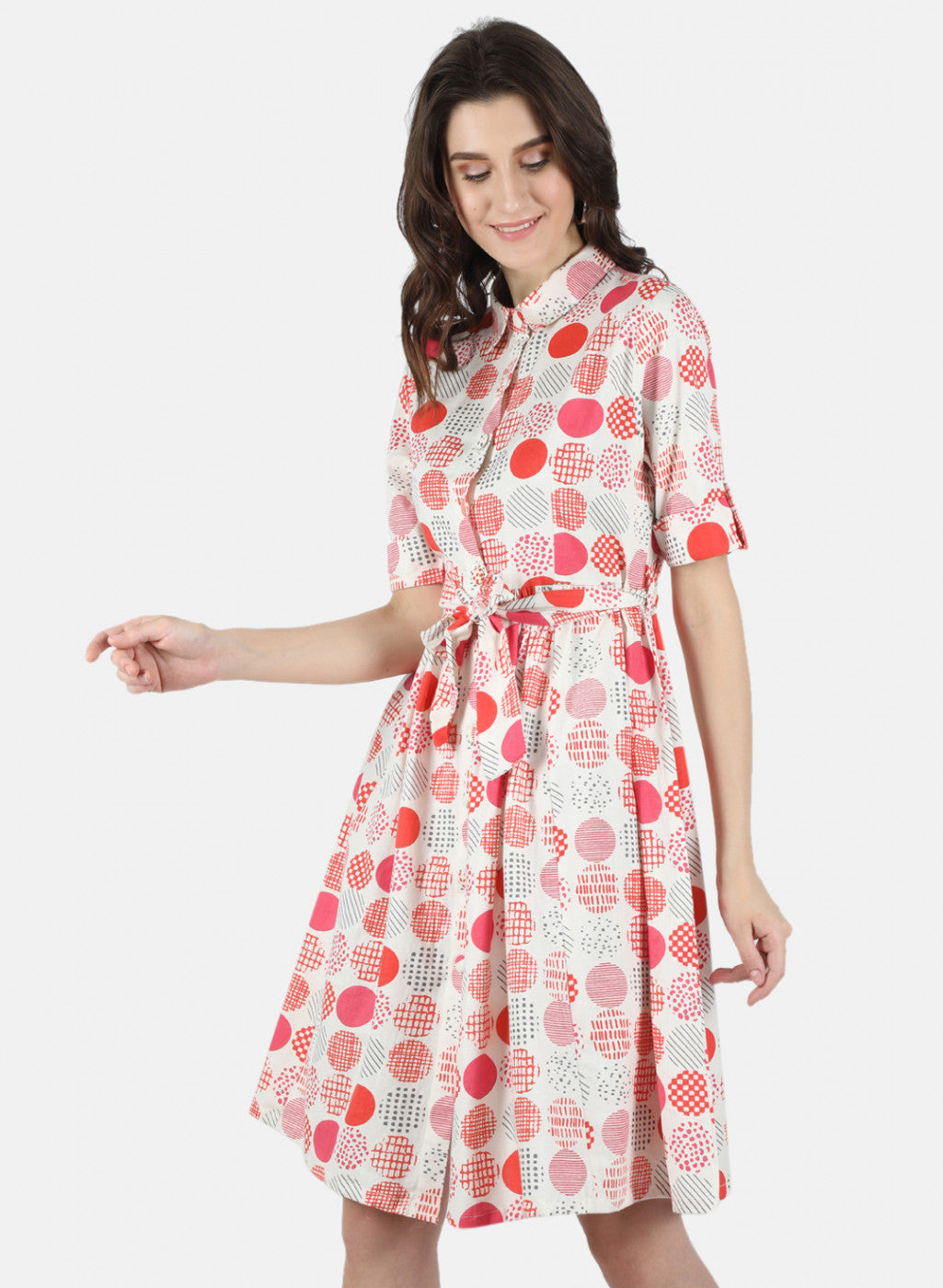 Women Pink Printed Dress