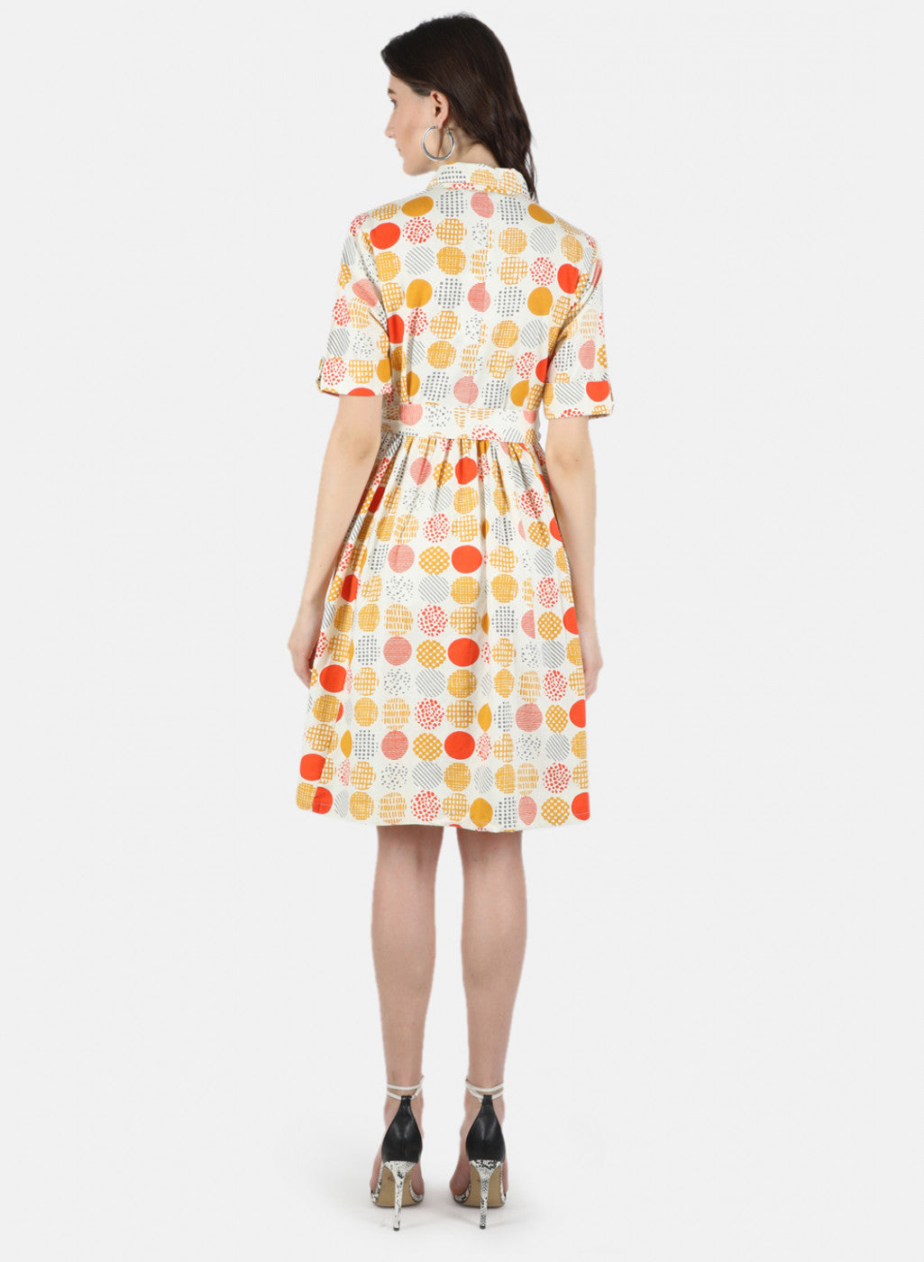 Women Mustard Printed Dress