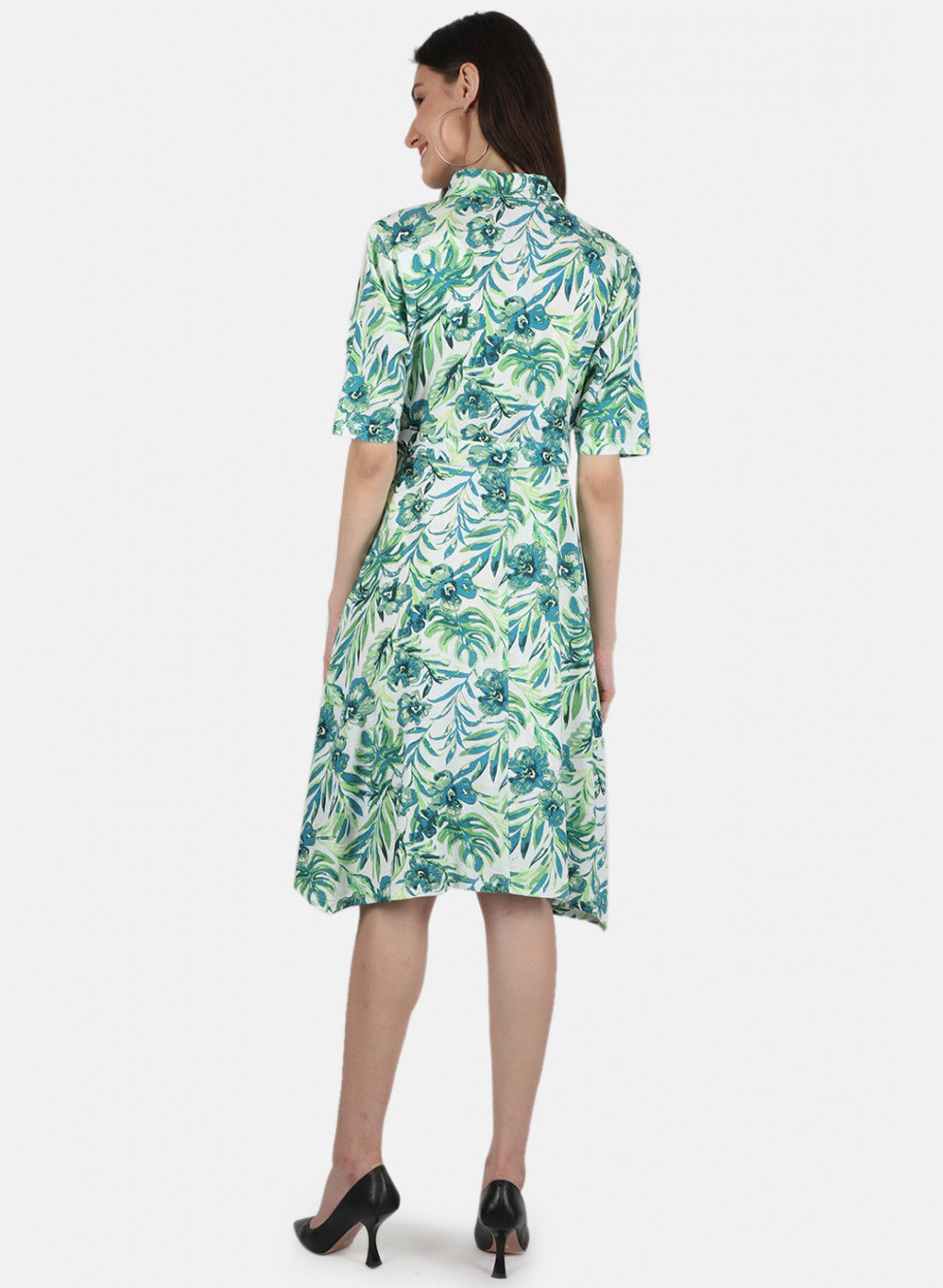 Women Green Printed Dress