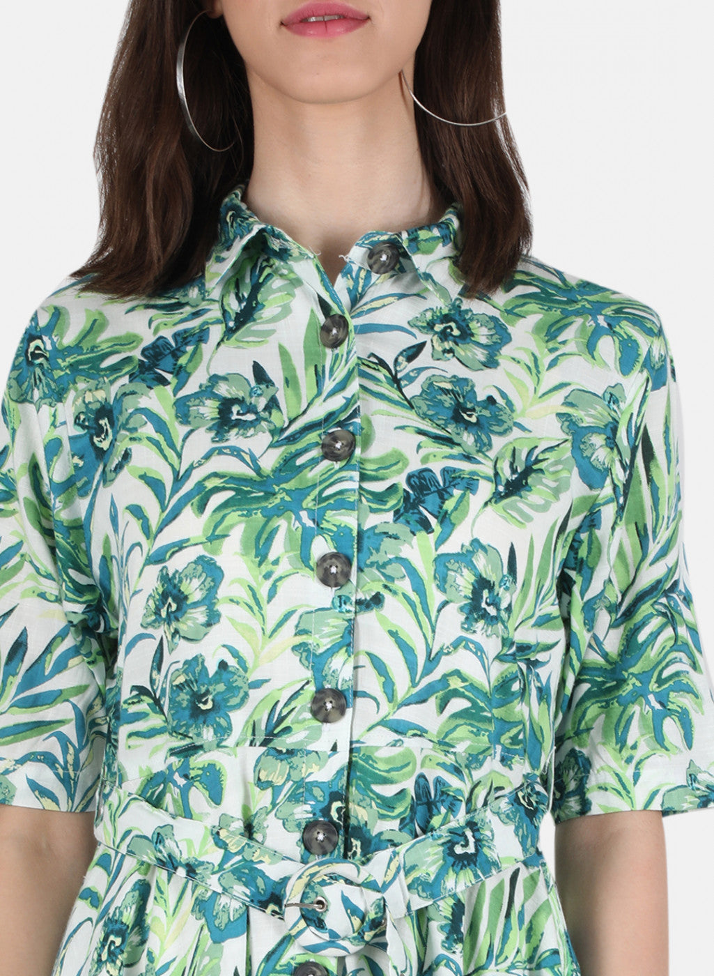 Women Green Printed Dress