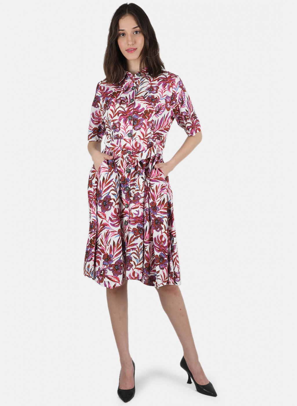 Women Purple Printed Dress