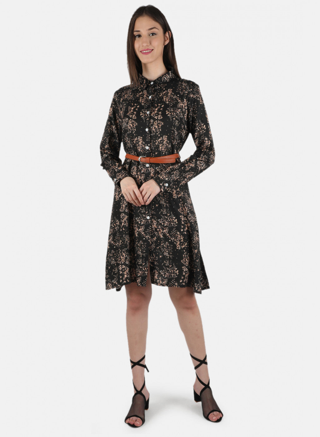 Women Black Printed Tunic