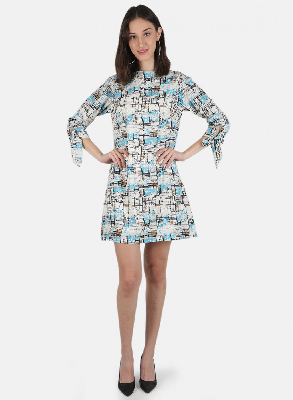 Women Blue Printed Tunic