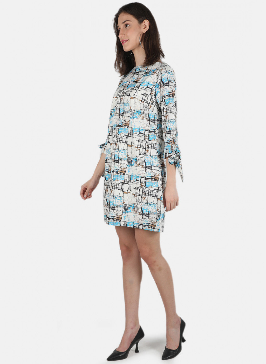 Women Blue Printed Tunic