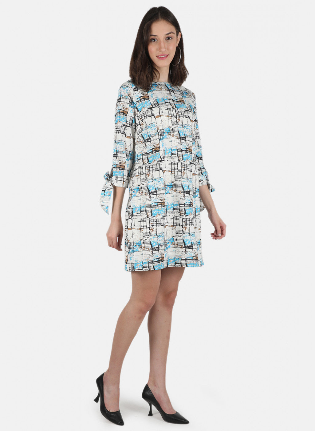Women Blue Printed Tunic