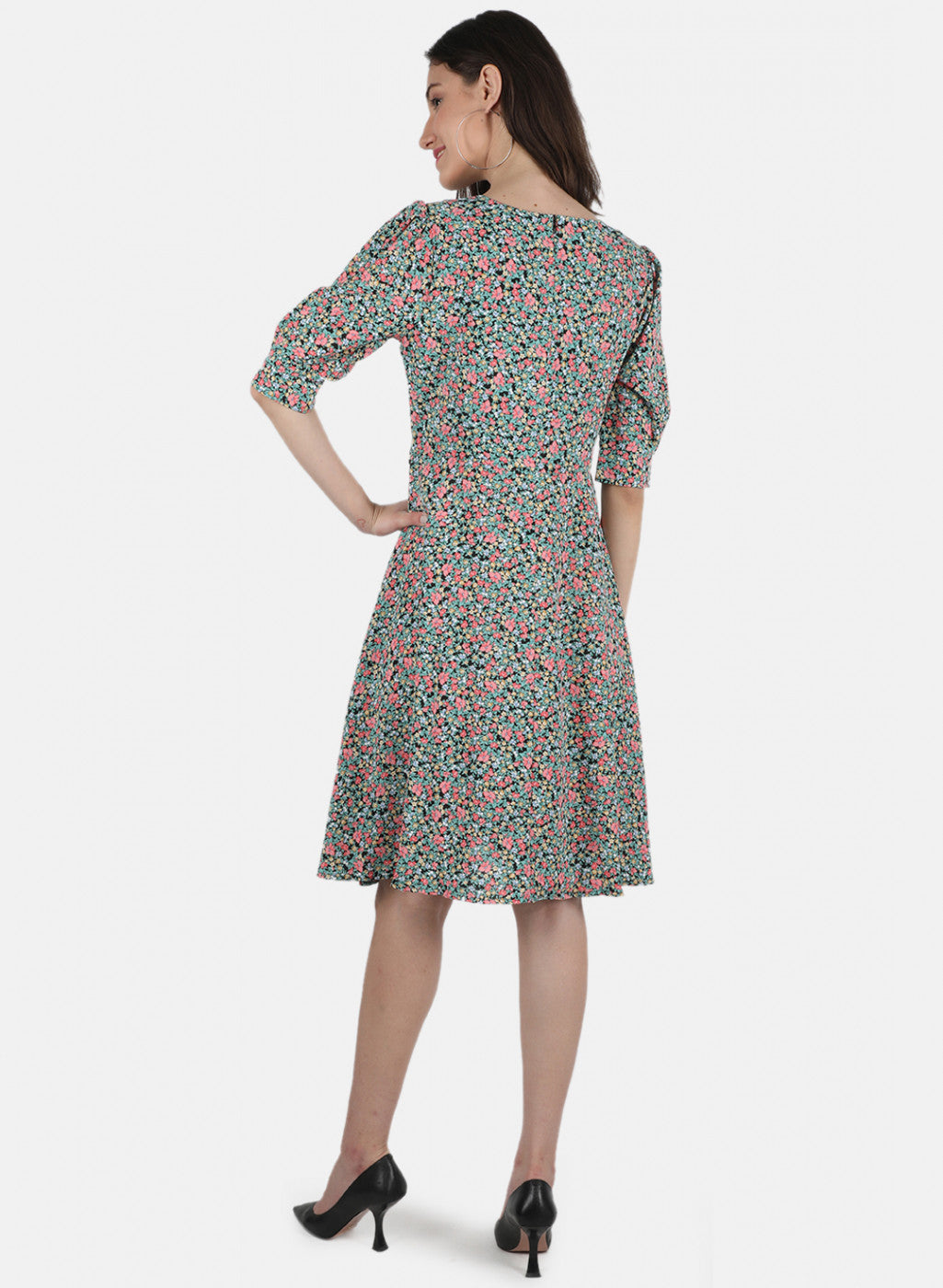 Women Black Printed Dress