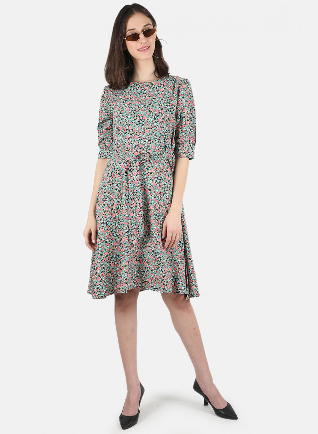 Women Black Printed Dress