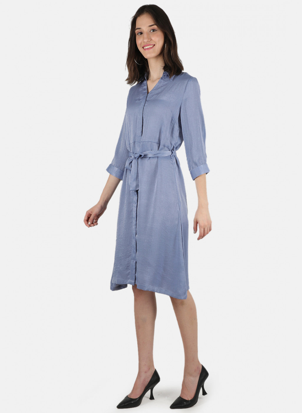 Women Grey Solid Dress