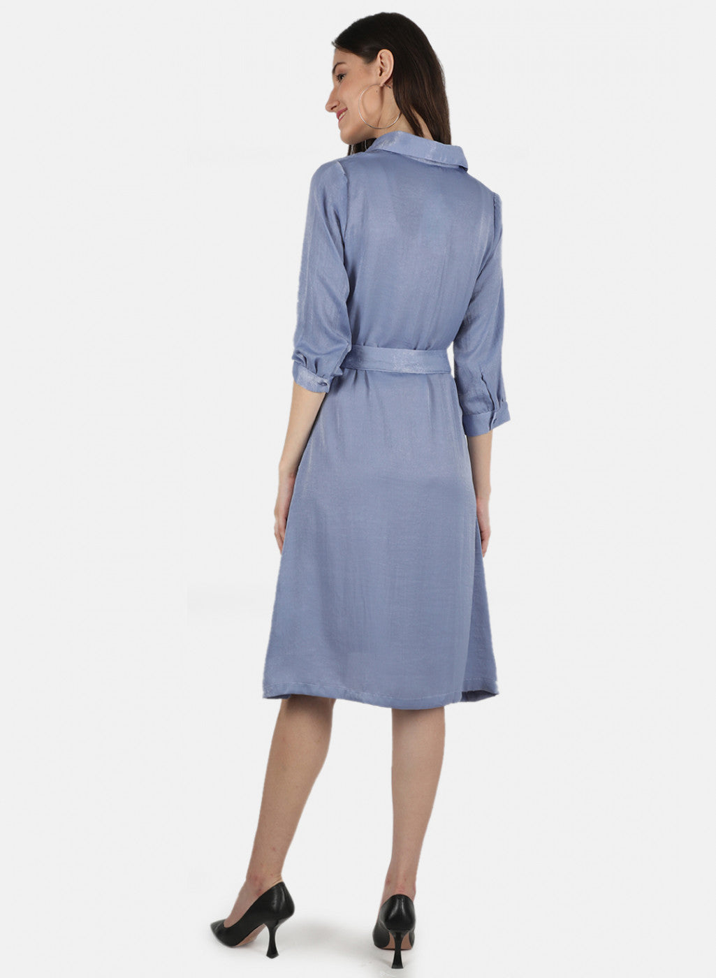 Women Grey Solid Dress