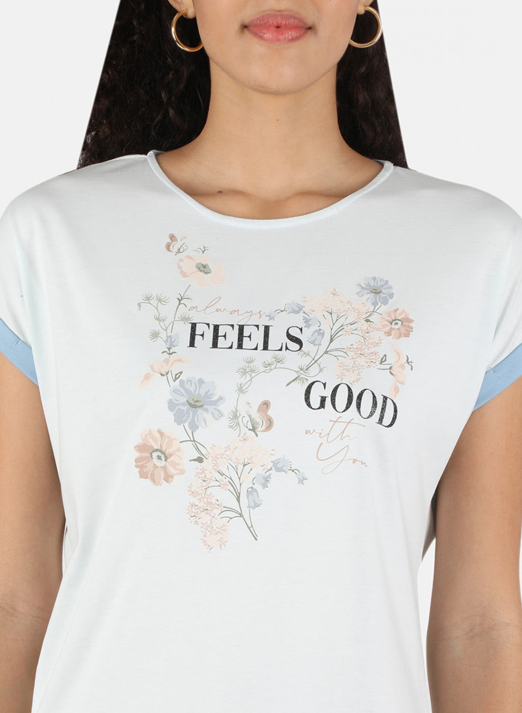 Women Sky Blue Printed Lower Set