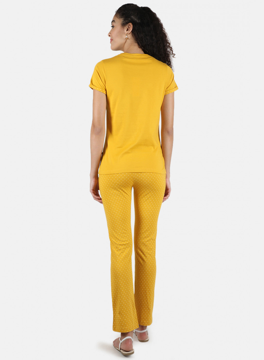 Women Mustard Printed Lower Set