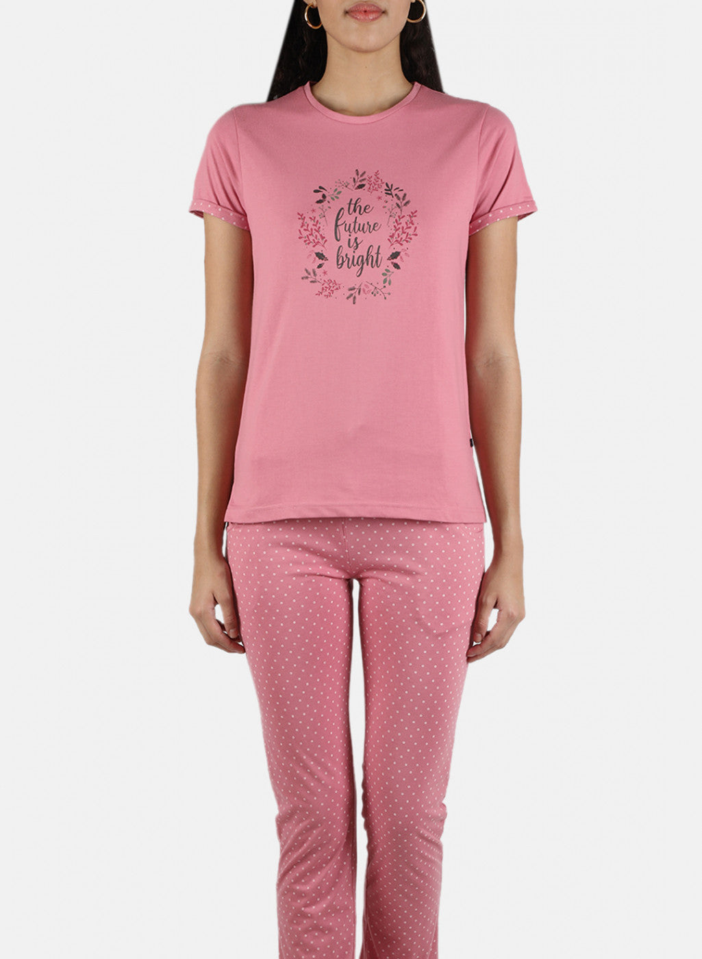 Women Pink Printed Lower Set
