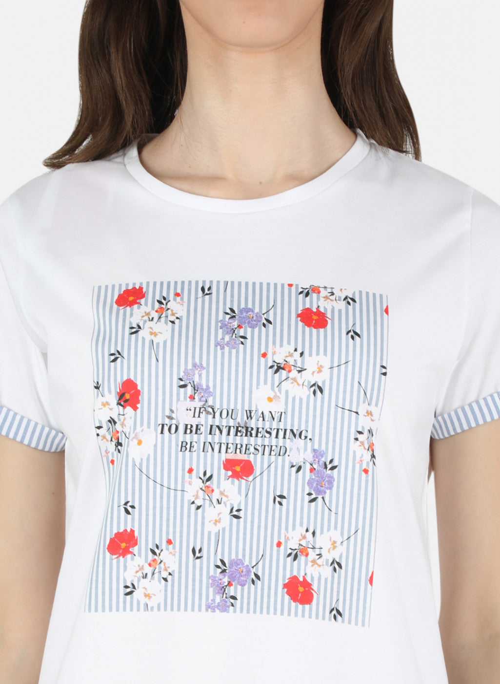 Women White Printed Lower Set