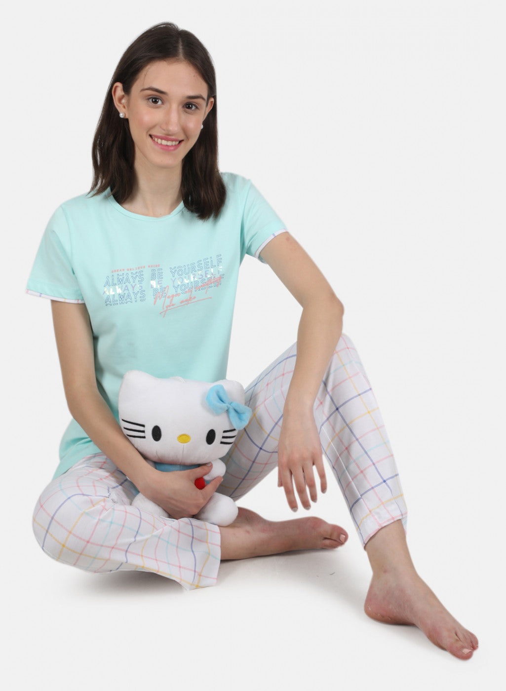 Women Blue Printed Lower Set