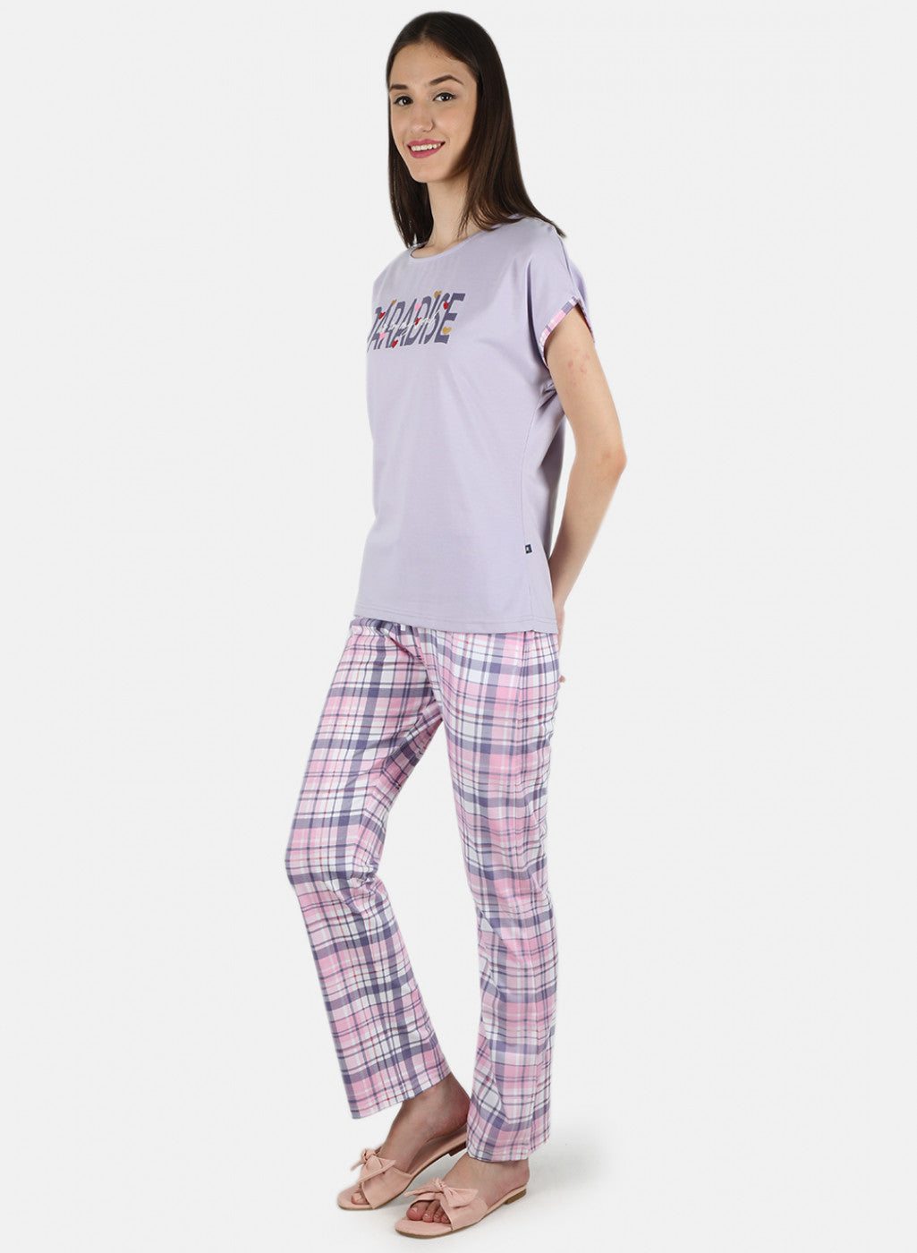 Women Purple Printed Lower Set