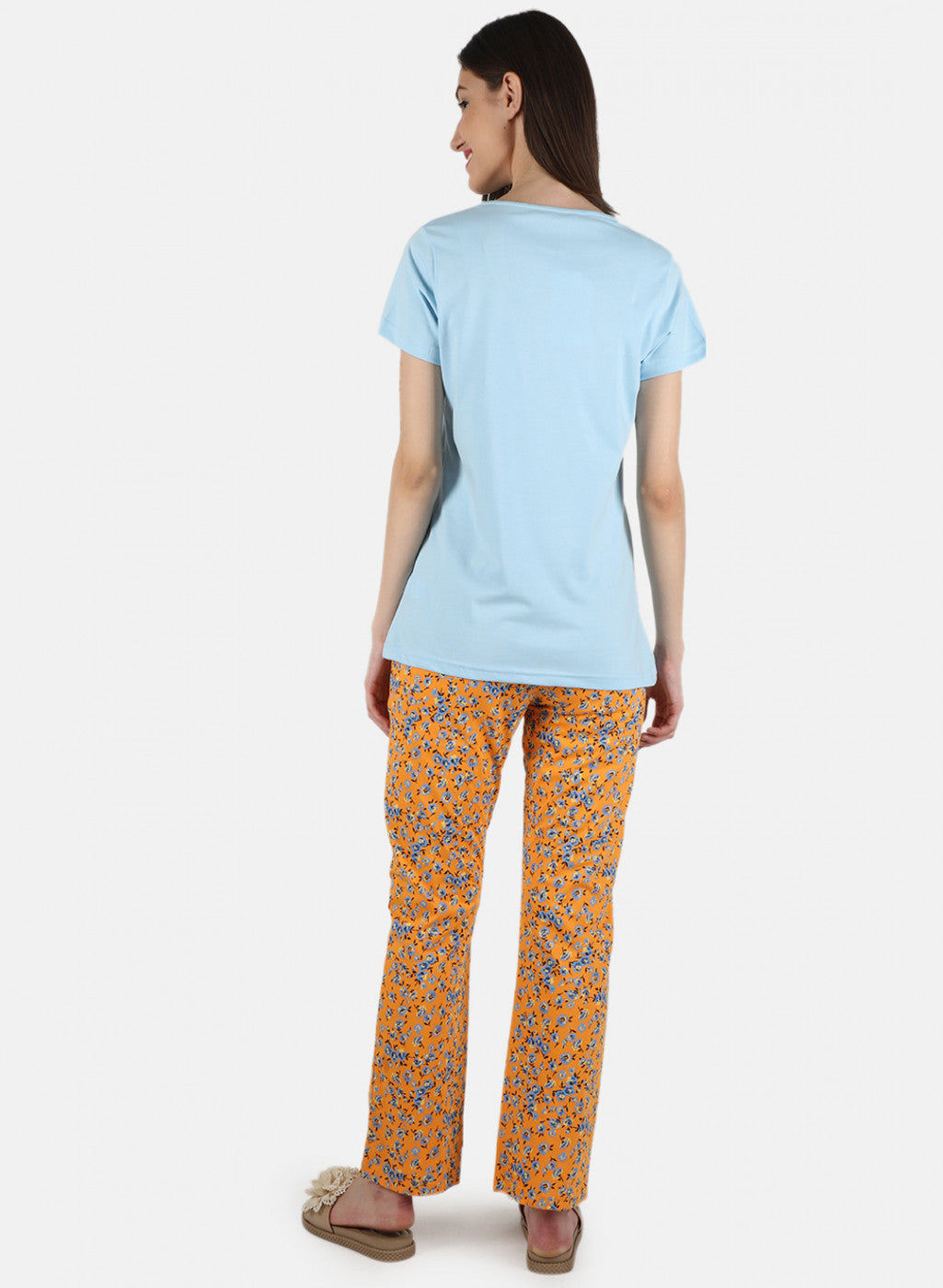 Women Blue Printed Lower Set