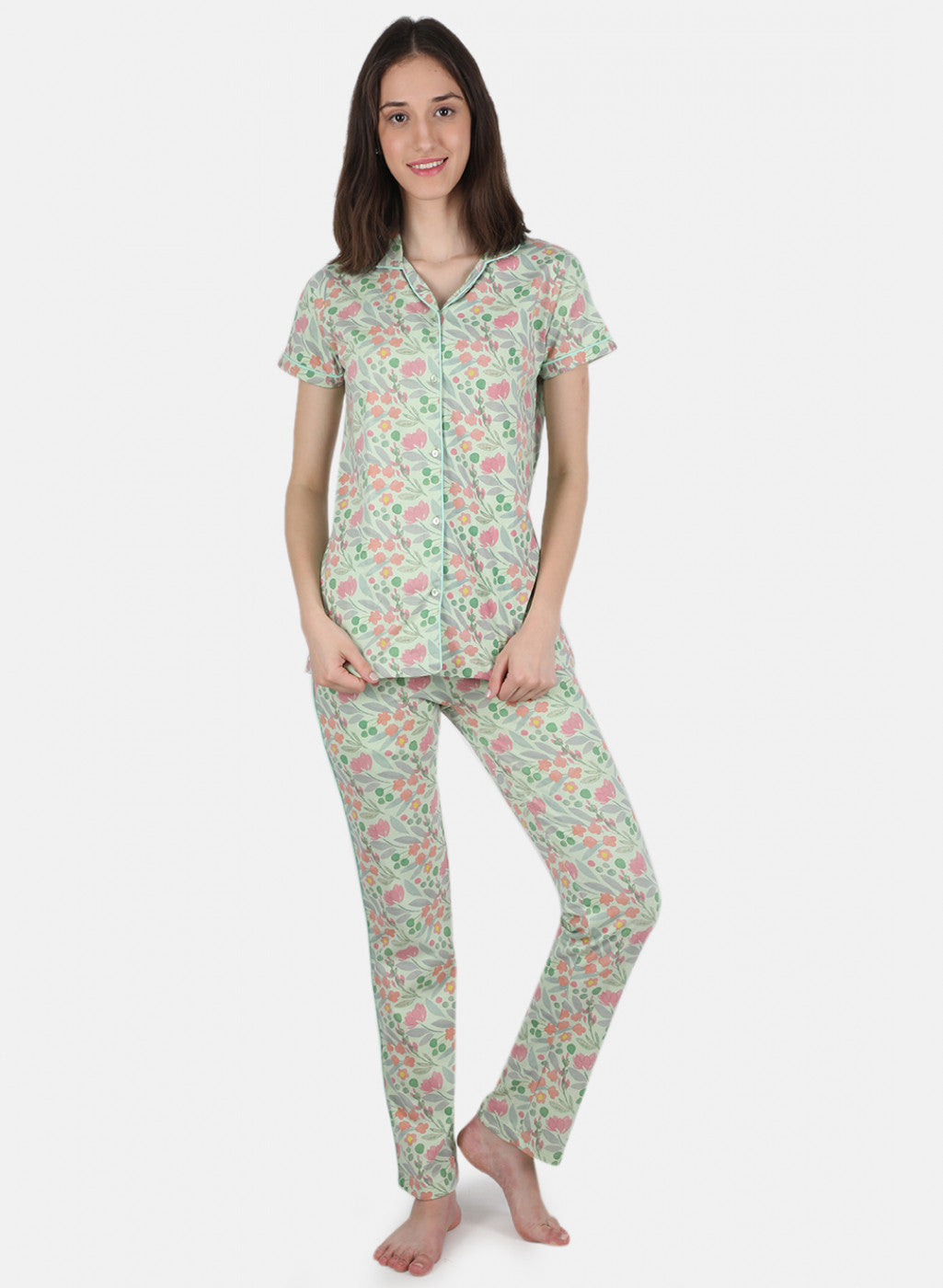 Women Green Printed Lower Set