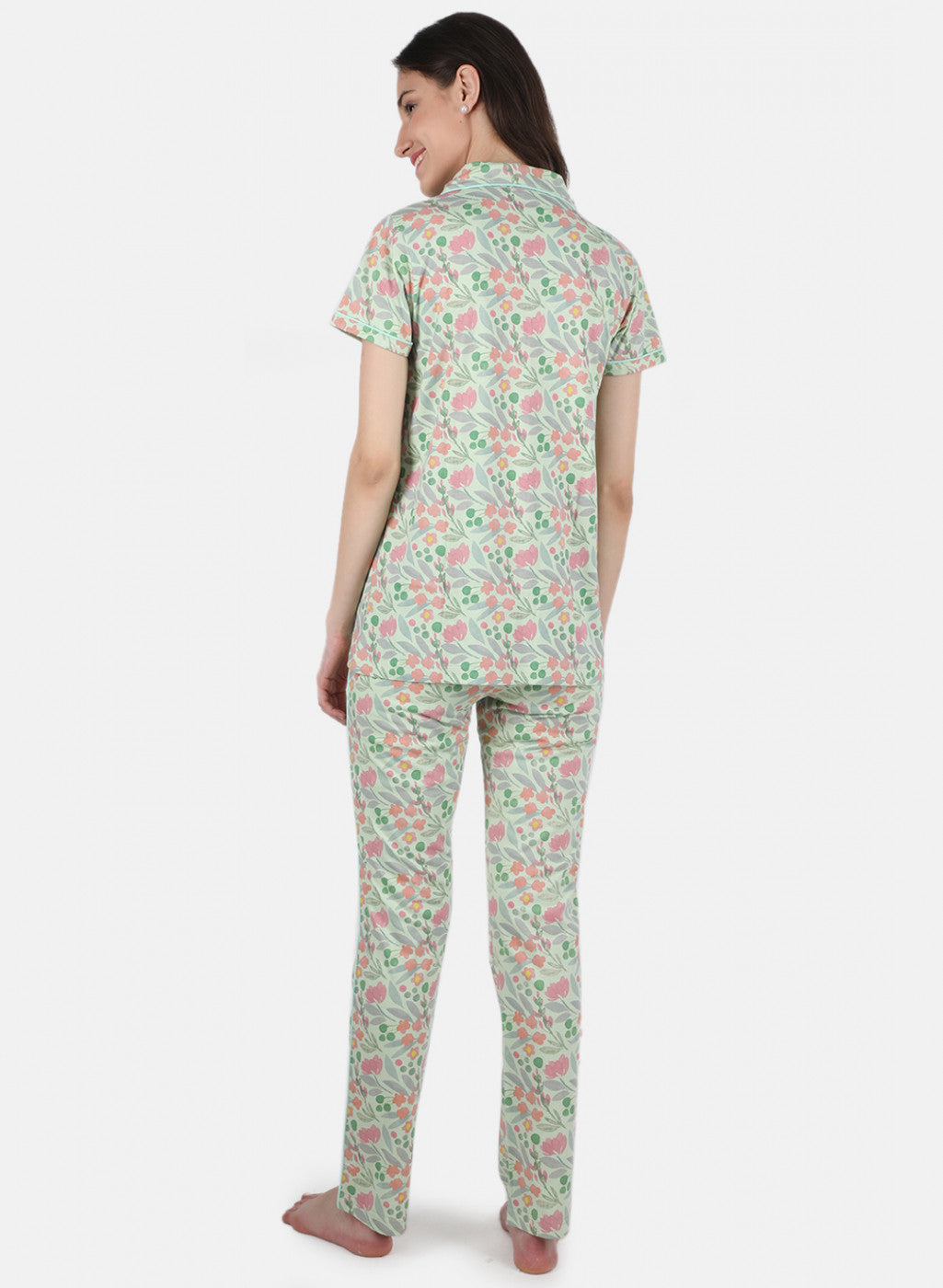 Women Green Printed Lower Set