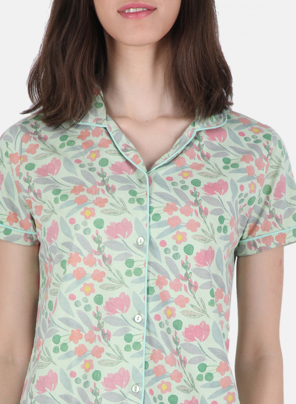 Women Green Printed Lower Set